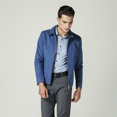 

Rimula K-boxing spring mens jacket lapel short jacket mens business casual spring jacket male BKDL1229 light blue 185