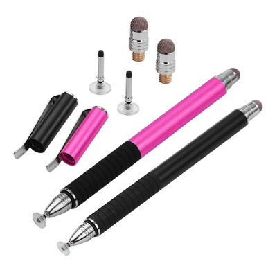 

2-in-1 Precision Stylus Pen with Clip&Conductive Head&Disc Tip Universal Touchscreen Pen for All Capacitive Touchscreens C