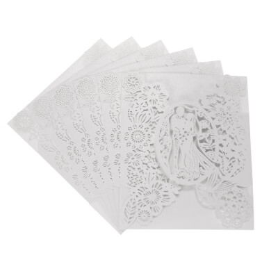 

20pcs Romantic Wedding Party Invitation Cards Delicate Carved Pattern Banquet Decoration