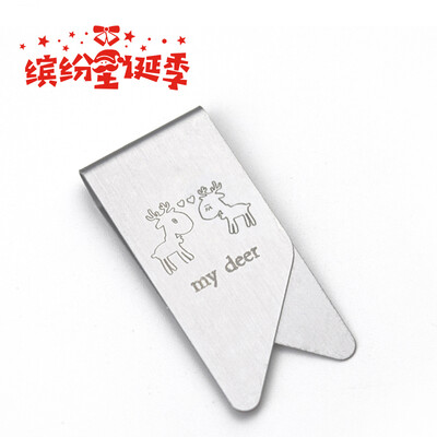 

Good things to come STHSL small card clip change personality design pattern couple deer series silver deer couple