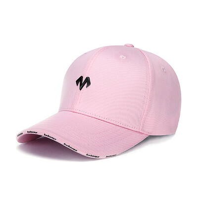 

BABAMA baseball hat 2019 new original tide brand men&women Korean version of the cap outdoor sports bend couple sun protection sunshade street hat hip hop hat small  pink color code