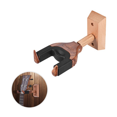 

Wall Mount Ukelele Ukulele Uke Hanger Hook Holder Keeper Auto Grip System Rubber Cushion Wood Base