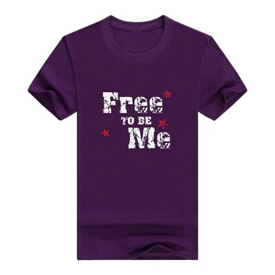 

Free To Be Me Patriotic Crewneck 4th Of July USA Flag National Tshirt