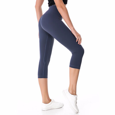 

4-Way Stretchy Sport Yoga Capri Pants Women Soft Nylon Tummy Control Fitness Leggings Workout Gym Tights