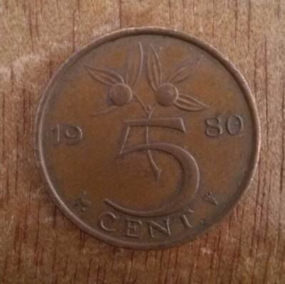 

Queen Juliana Used Condition Nederland 5 Cents Coin Commemorative Collectibles European