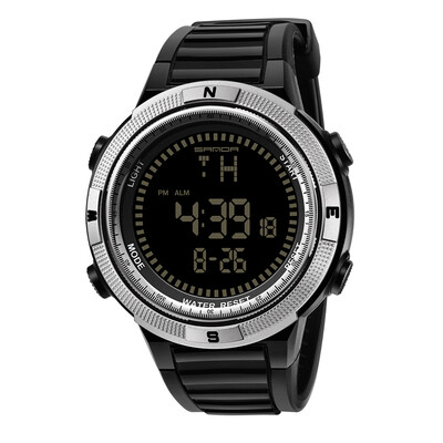 

SANDA 360 Men Analog Digital Watch Fashion Casual Sports Wristwatch 3ATM Waterproof Leather Strap Luminous Multifunctional Watches