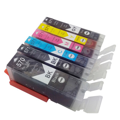 

5pcs Ink Cartridge PGI 570 CLI 571 Compatible For Canon PIXMA MG5750 MG5751 MG5752 MG7750 MG7751 MG7752 MG7753 MG6850 MG 6851 MG6