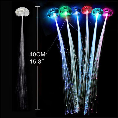 

New Fashion Colorful Butterfly Wigs Glowing Flash LED Hair Band Braid Clip Hairpin Light Headwear Novelty Accessories