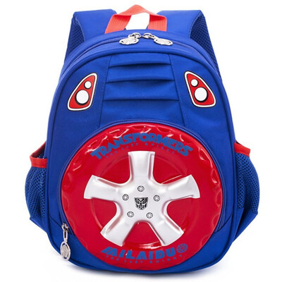 

Waterproof nylon cartoon contrast color shoulder burden reduction students school bags children bag travel backpack boy schoolbag