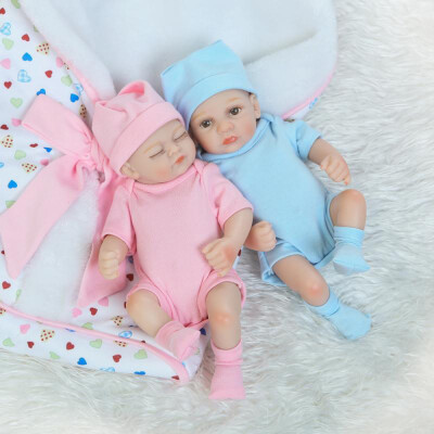 

10in Reborn Baby Rebirth Doll Kids Gift All Silica Gel Twins