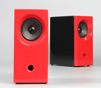 

Qinpu MG-2 hifi desktop speakers loudspeakers red a pair