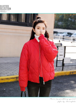 

Short down jacket casual loose jacket trendy warm zip top 90291