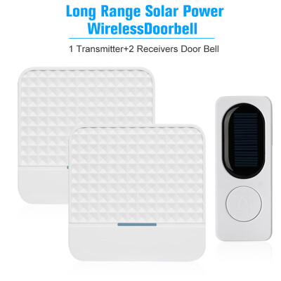 

300M1000ft Long Range Solar Power Wireless Waterproof Doorbell Light Control Sensor with 1 Transmitter2 Receiver 52 Melodies 4 V