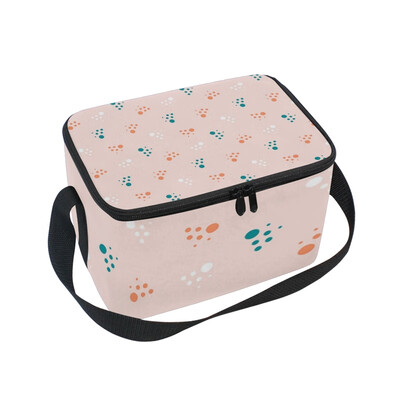 

ALAZA Insulated Lunch Box Pink Feet Lunch Bag for Men Women Portable Tote Bag Cooler Bag