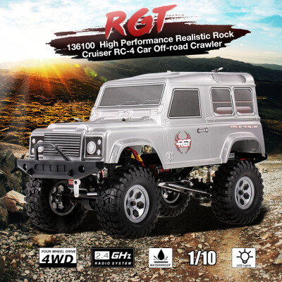 

RGT 136100 110 24GHz 4WD Waterproof High Performance Realistic Rock Cruiser RC-4 Car Off-road Crawler for Kids RTC