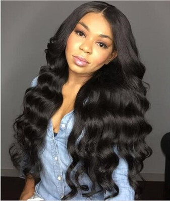 

150 Body Wave Lace Front Human Hair Wig Brazilian Virgin Hair with Baby Hair Natural Color
