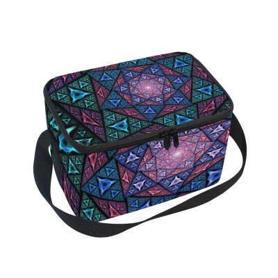 

ALAZA Lunch Box Insulated Lunch Bag Large Cooler Tote Bag Magical Triangle for Men Women Girls Boys