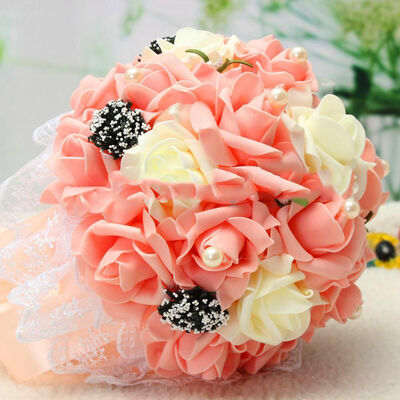 

UpperX Handmade Rose Bouquet DecorChampagne
