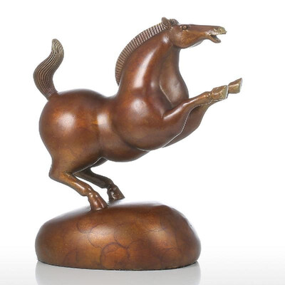 

Happy Plump Pony Tooarts Handmade Bronze Sculpture Modern Art Home Decor