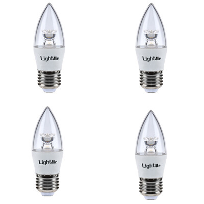

Lightme 4Pcs 5W 110-240V 420Lm C37 E27 LED Bulbs