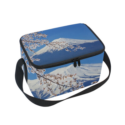 

ALAZA Insulated Lunch Box Mount Fuji Lunch Bag for Men Women Portable Tote Bag Cooler Bag
