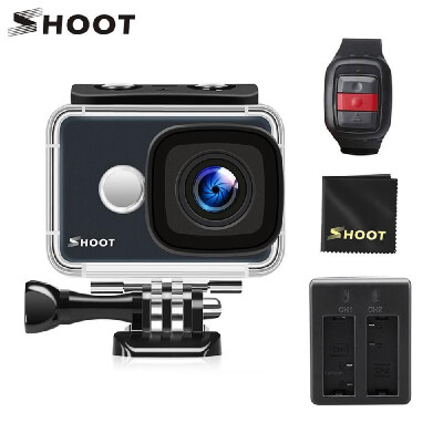 

SHOOT 4K Wi-Fi Action Camera 24G Remote 1080P 14MP 45m Waterproof Sports Camera 170 Degree Wide View Angle 2 Inch LCD Screen with