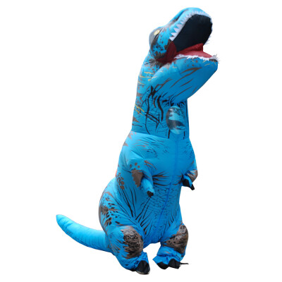 

Decdeal Funny Adult Inflatable Dinosaur Trex Costume Suit Air Fan Operated Blow Up Halloween Cosplay Fancy Dress Animal Costume Ju