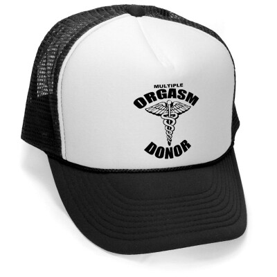 

Megashirtz - Orgasm Donor - Vintage Style Trucker Hat Retro Mesh Cap