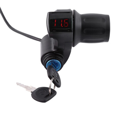 

Electric Bike Bicycle Half Wrist Throttle Grip Handle Handlebars LED Display IndicatorLock Key Knock Half Twist Throttle