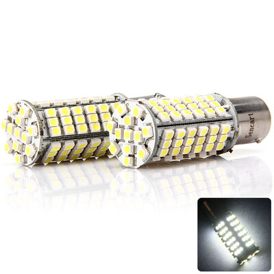 

Pair of Sencart 1156 P21W Ba15s 7W 102 x SMD-3528 400Lm White Light Car Turn Signal Light