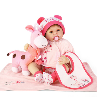 

Reborn Baby Boy Doll 20 inch Cloth Body Lifelike Toddler Doll Play House Toy Gift With Cloths Bear Toy
