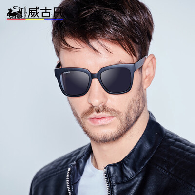 

Weigu VEGOOS polarized sunglasses for men&women fashion driving mirror sunglasses glasses 6109 bright black frame gray tablets