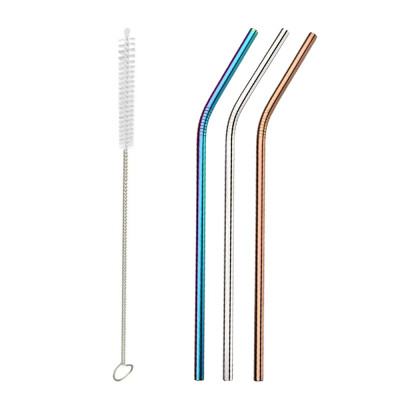 

Useful Reusable 304 Stainless Steel Straw Milk Tea Straws with Brush Party Drinking Accessories