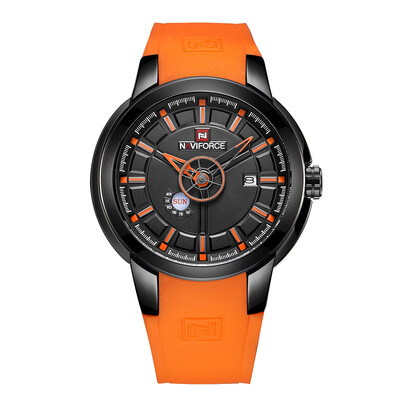 

NAVIFORCE NF9107 Luxury Brand Watch Quartz Wrist Watch Male Silicone Band Watch Fashion Sport Watch