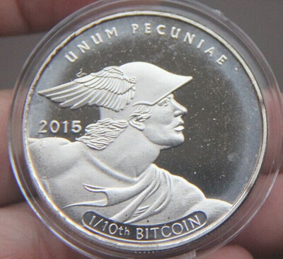 

40MM 01 Bitcoin TITAN LITECOIN Silver Plated Souvenir Coin medal