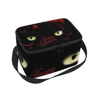 

ALAZA Lunch Box Happy Halloween Pattern Insulated Lunch Bag Large Cooler Tote Bagfor Men Women