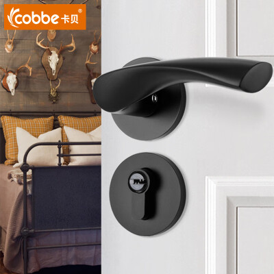 

Kabe cobbe door lock indoor bedroom door wooden door lock black silent split door handle CL0651