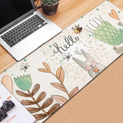 

Ling charm mouse pad animation computer keyboard notebook office game lock large mouse pad 800300 wreath fairyland rabbit mouse pad