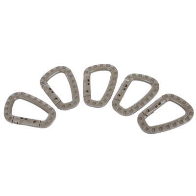 

5pcs Outdoor Camping Travel Hiking Plastic Carabiner D-ring Snap Lock Key Chain Clip Hook