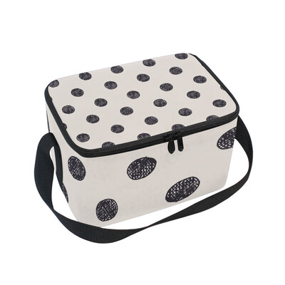 

ALAZA Lunch Box Insulated Lunch Bag Large Cooler Tote Bag Black Pot for Men Women Girls Boys