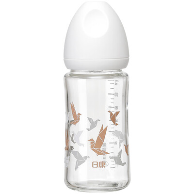 

Rikang wide mouth glass bottle baby newborn baby bottle 140ml blue RK-3051