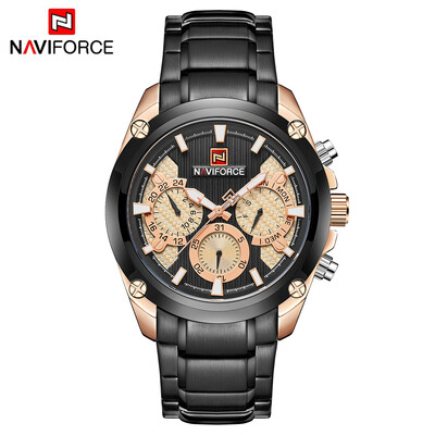 

NAVIFORCE NF9113 Quartz Watch Man Watch Top Brand Luxury Waterproof Date Week Hour Stainless Steel Watch with Calendar