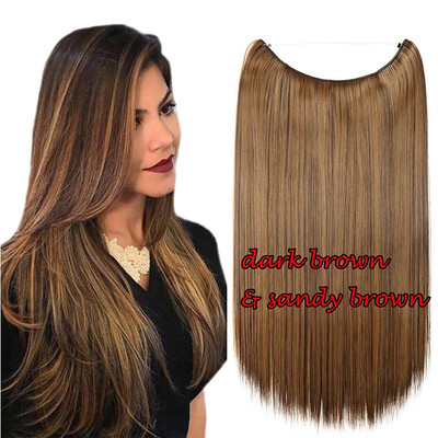 

Invisible wire flip in hair extension full head as natural Curly Wavy