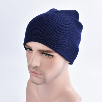 

Fashion Men Women Plain Beanie Knit Hat Winter Warm Cap Solid Color Unisex Hip-pop Slouchy Skull Hat