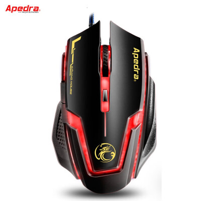 

APEDRA USB Wired Gaming Mouse 3200DPI Adjustable Ergonomics Optical Mouse Mice for PC Computer Laptop for CSGO LOL DOTA Gamer