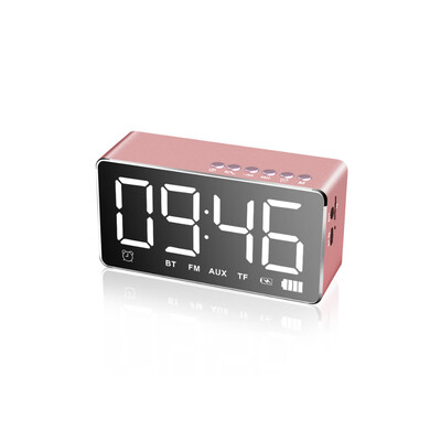 

Multifunction LED Livingroom Alarm Clock Portable BT Wireless Mini Subwoofer Speaker with Mirror Function