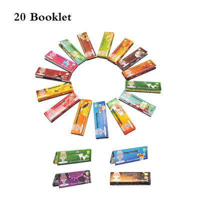 

48 Booklets Roll Cigarette Papers Variety Juicy Fruit Flavored Cigarettes Rolling Paper Holder Wrapping Papers Filter Tube Empty S