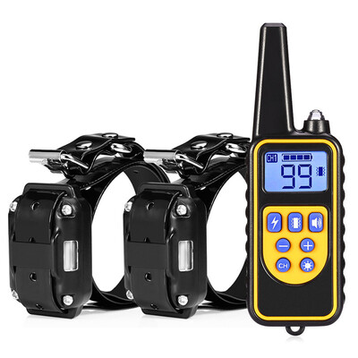 

Receivers Electric Pet Dog Training Collar Waterproof Rechargeable LCD Display 800M Remote Control Dog Training Collar EU US