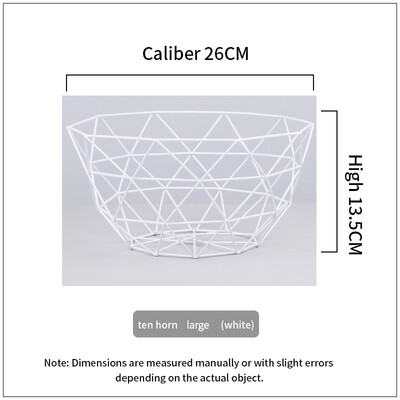 

NeillieN Metal Fruit Basket Tieyi Fruit Plate Snack Basket Vegetable Drainage Basket Nordic Home Receiving Products
