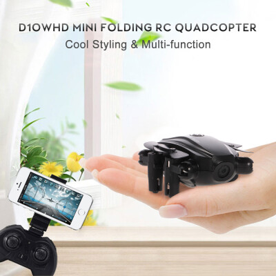 

D10WHD 2MP Camera Wifi FPV Foldable Mini Drone Altitude Hold G-sensor Quadcopter RTF